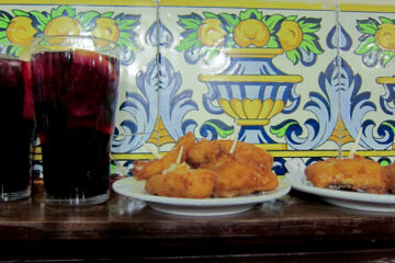 "Sangria and cod croquettes"